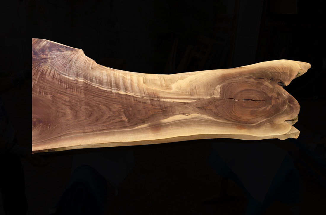 Live Edge Single Black Walnut Slab 6W172