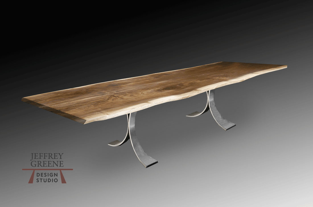 Double Fountain Live Edge Dining Table
