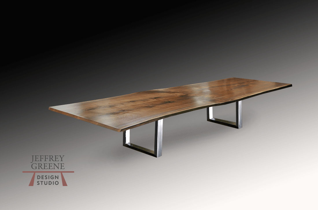 Double Rectangle Live Edge Dining Room Table
