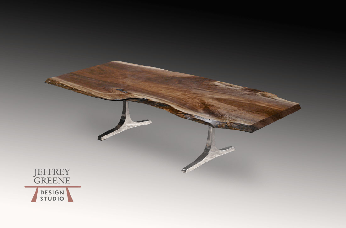 Sculpted T Live Edge Coffee Table