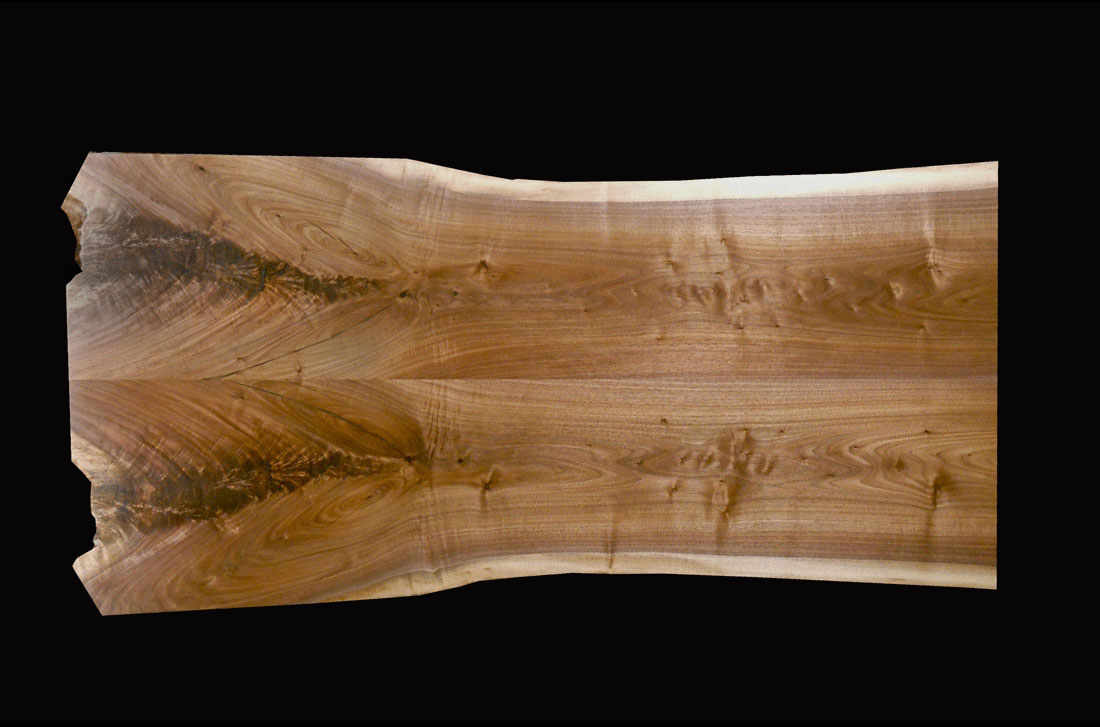 Live Edge Book Matched Black Walnut Slab 6W22