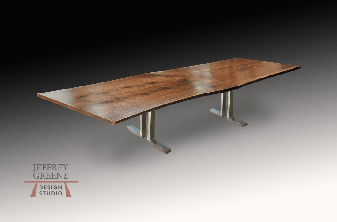 Double L Live Edge Conference Table