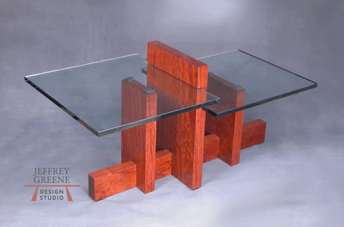 Falling Water Glass Top Coffee Table