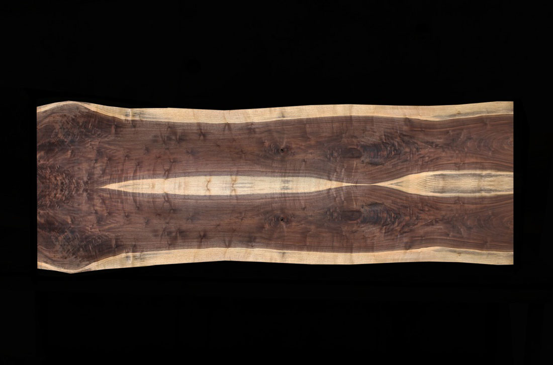 Live Edge Book Matched Black Walnut Slab 9W196