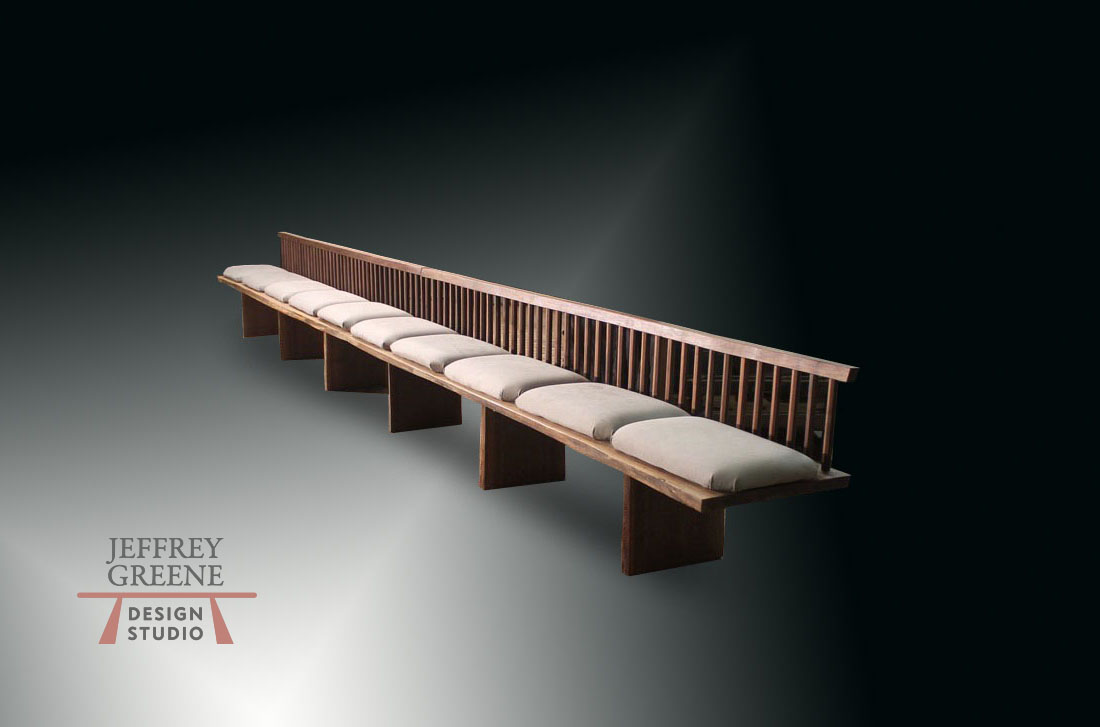 Two Ten Foot Long Benches Placed End to End Jeffrey Greene