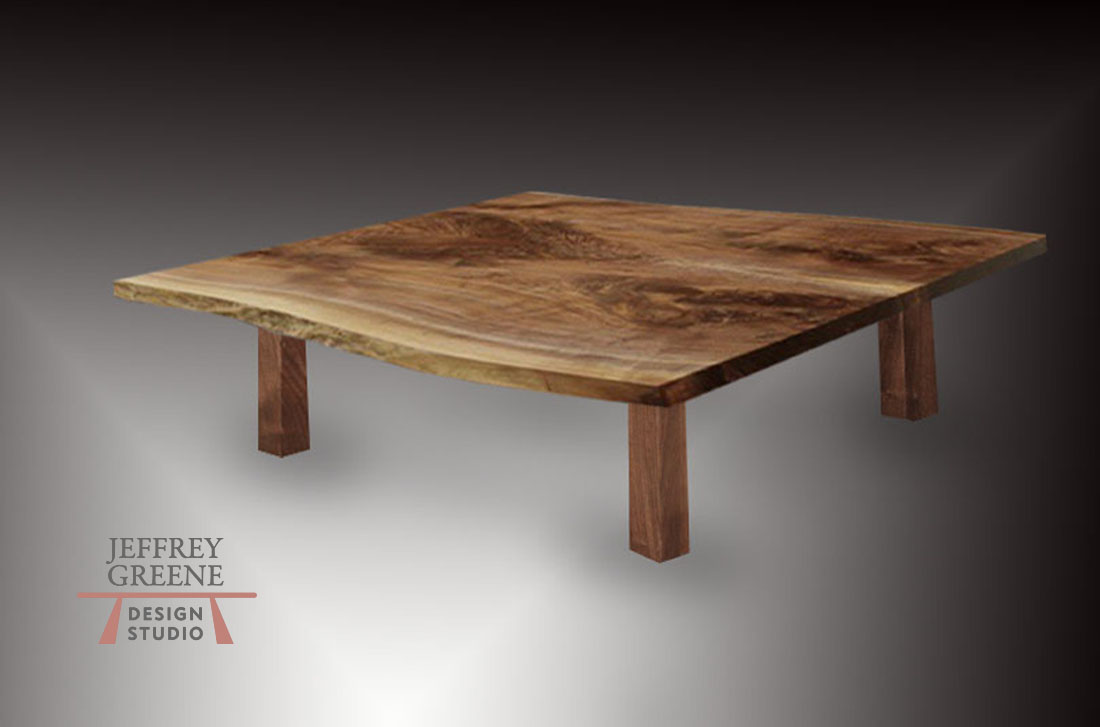 4 Square Leg Coffee Table in Solid Walnut Jeffrey Greene