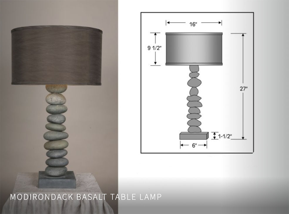 Modirondack Basalt Table Lamp Jeffrey Greene