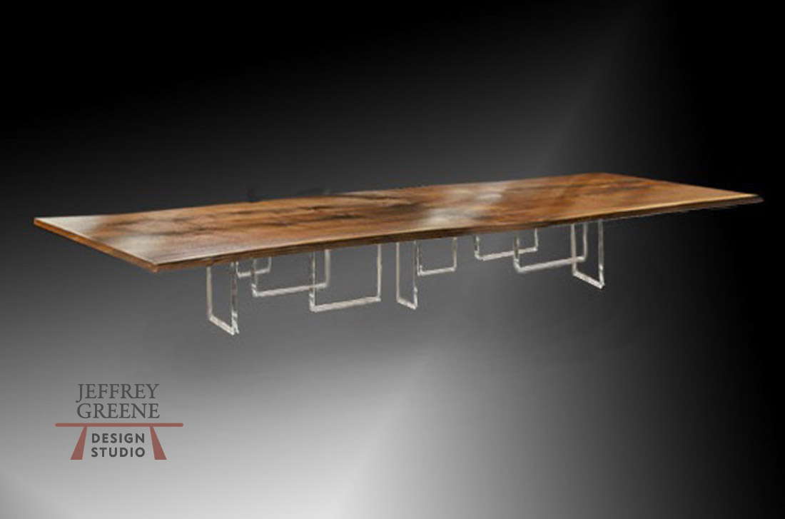 Alternate Plexi Multiples Live Edge Wood Slab Table Jeffrey Greene